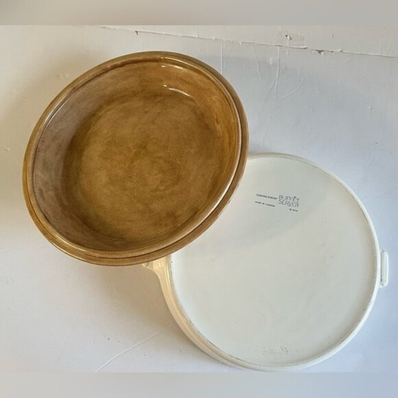 Vintage Corelle Buffet Server with Lid – Ceramic 10-Inch Serving Dish - Picture 3 of 12